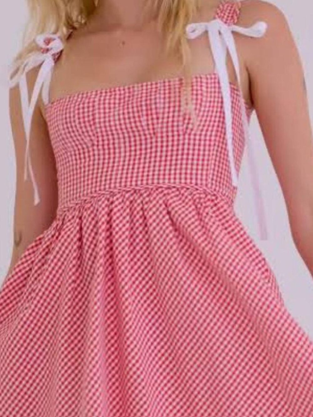 Kitteny Red Gingham Mini Dress